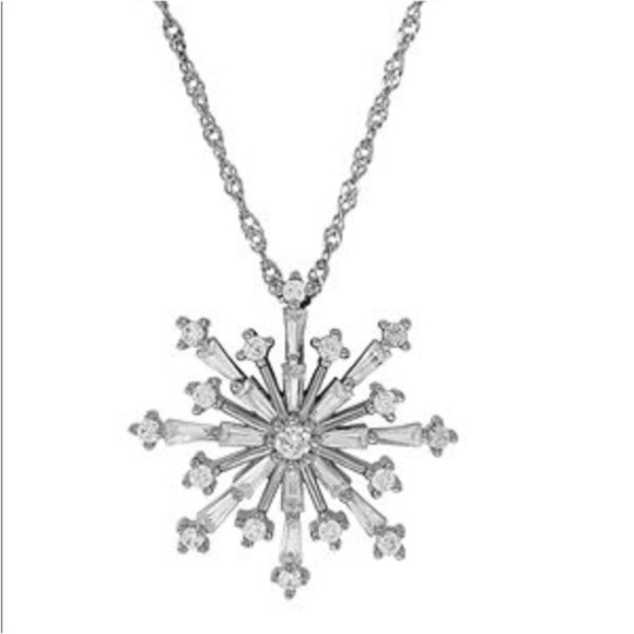 Snowflake Jewelry set Sterling Silver Cubic Zirconia gift boxed - Picture 5 of 9